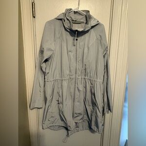 Athleta Light Blue Hooded Women's Anorak Jacket